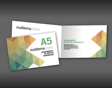 Desdobr&aacute;vel A5 D&iacute;ptico Horizontal