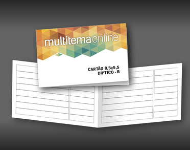 Cartão 8,5x5,5 Díptico - B